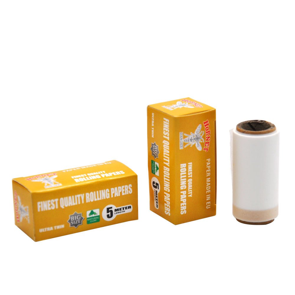 Hornet 5m Natural Unrefined Organic Rolling Paper Box of 24 Rolls - PuffingBird CA