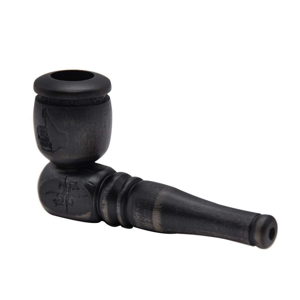 Black Portable Wooden Pipe - PuffingBird CA