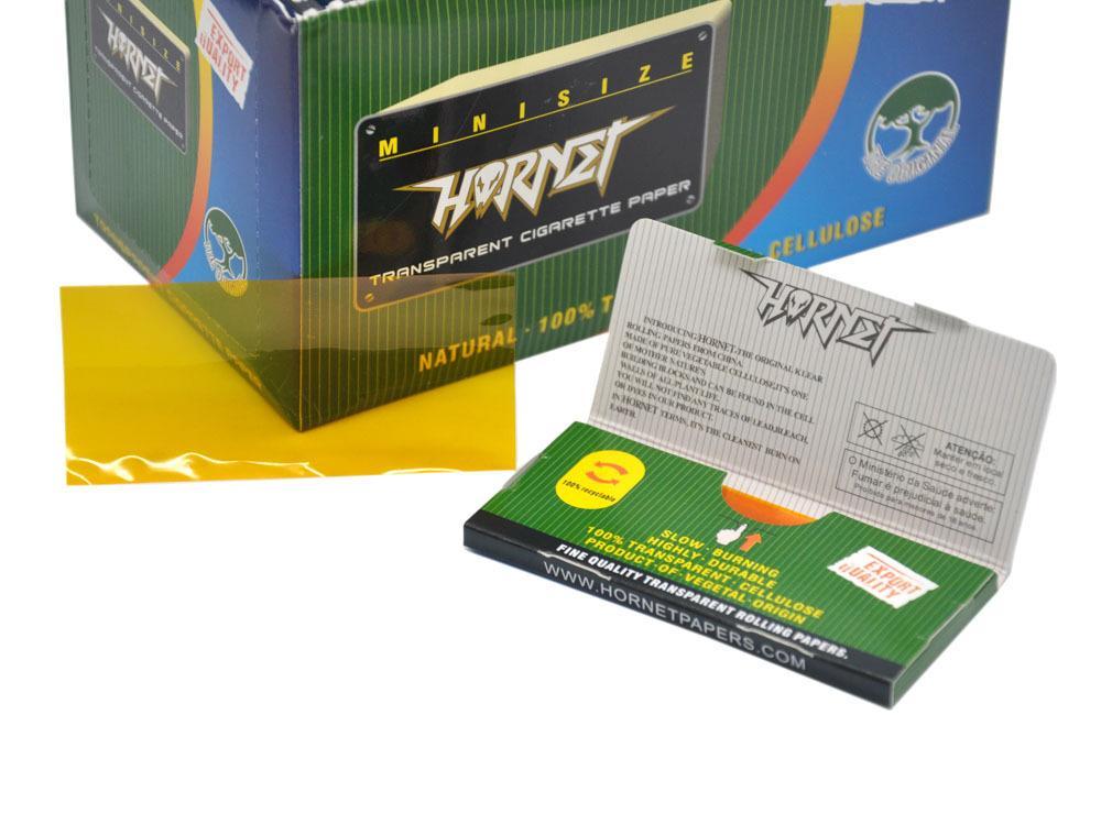 Hornet Transparent Gold Cellulose Rolling Papers 78MM 50 Papers - PuffingBird CA