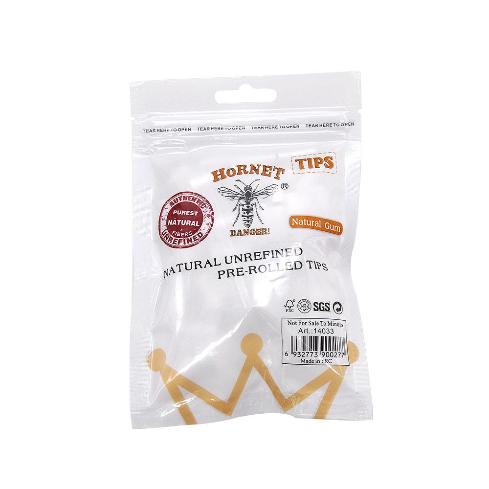 Natural Unrefined Rolling Paper Filter Tips - 6mm White Pre-Rolled Tips (120 Tips per Resealable Bag) - PuffingBird CA