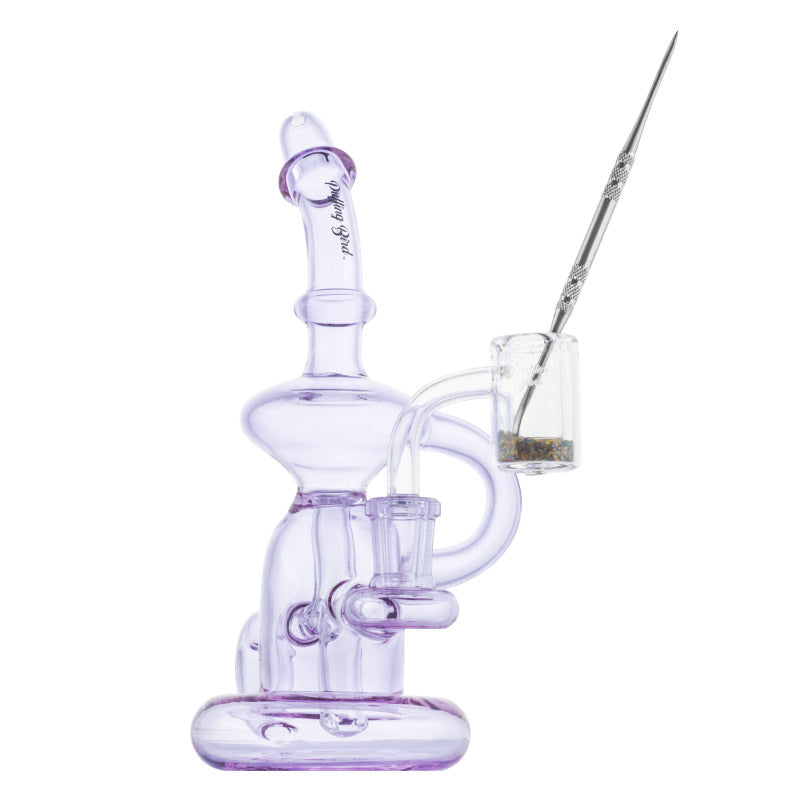 Mini Recycle Dab Rig w/ Thermochromic Banger Dabber Set - PuffingBird CA