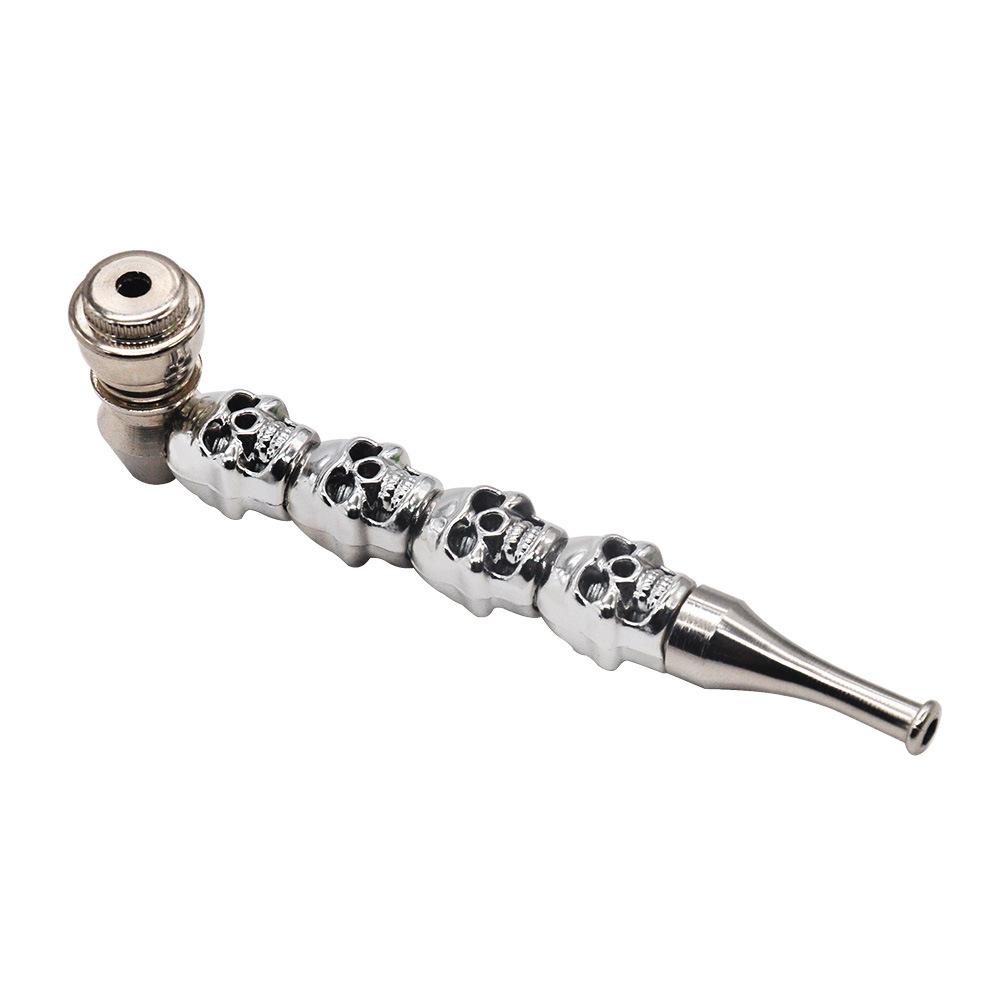 Portable Skull Metal Tobacco Pipe - PuffingBird CA