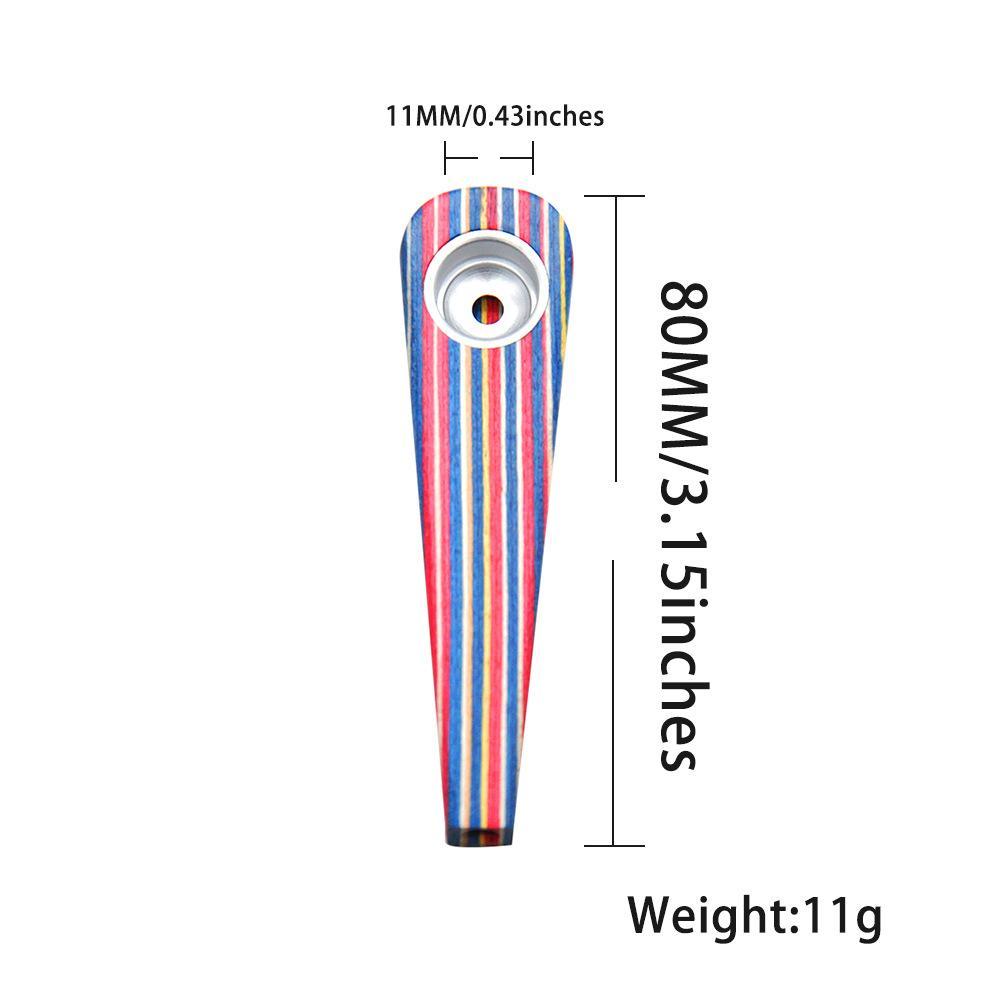 Colorful Wooden Portable Pipe(Random Color) - PuffingBird CA