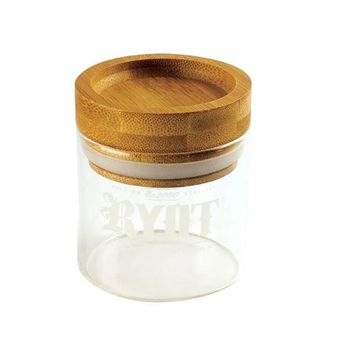 RYOT Glass Jar With Wooden Tray Lid - PuffingBird CA
