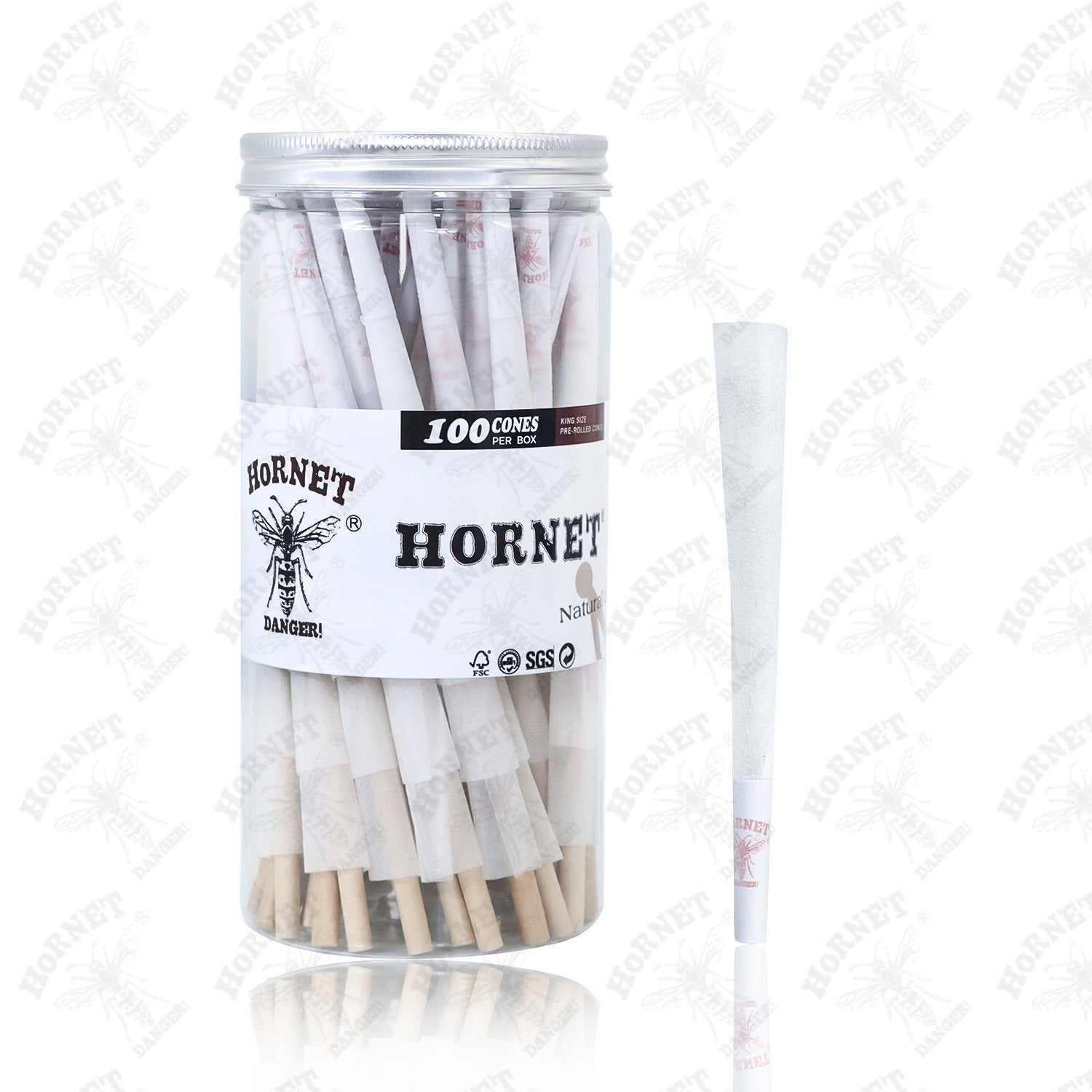 Hornet White Wood Pulp Rolling Cones - 72 Pack - PuffingBird CA