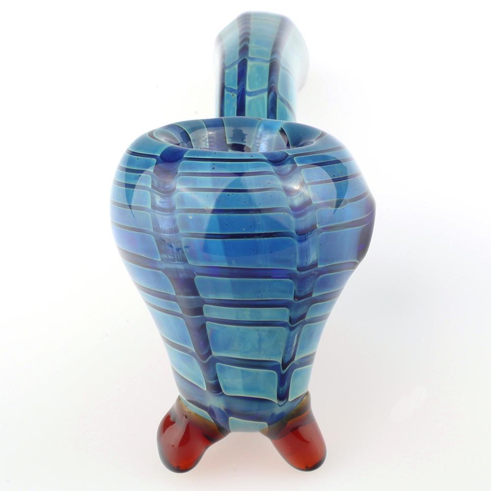 Blue Wrap and Raked Sherlock Pipe - PuffingBird CA