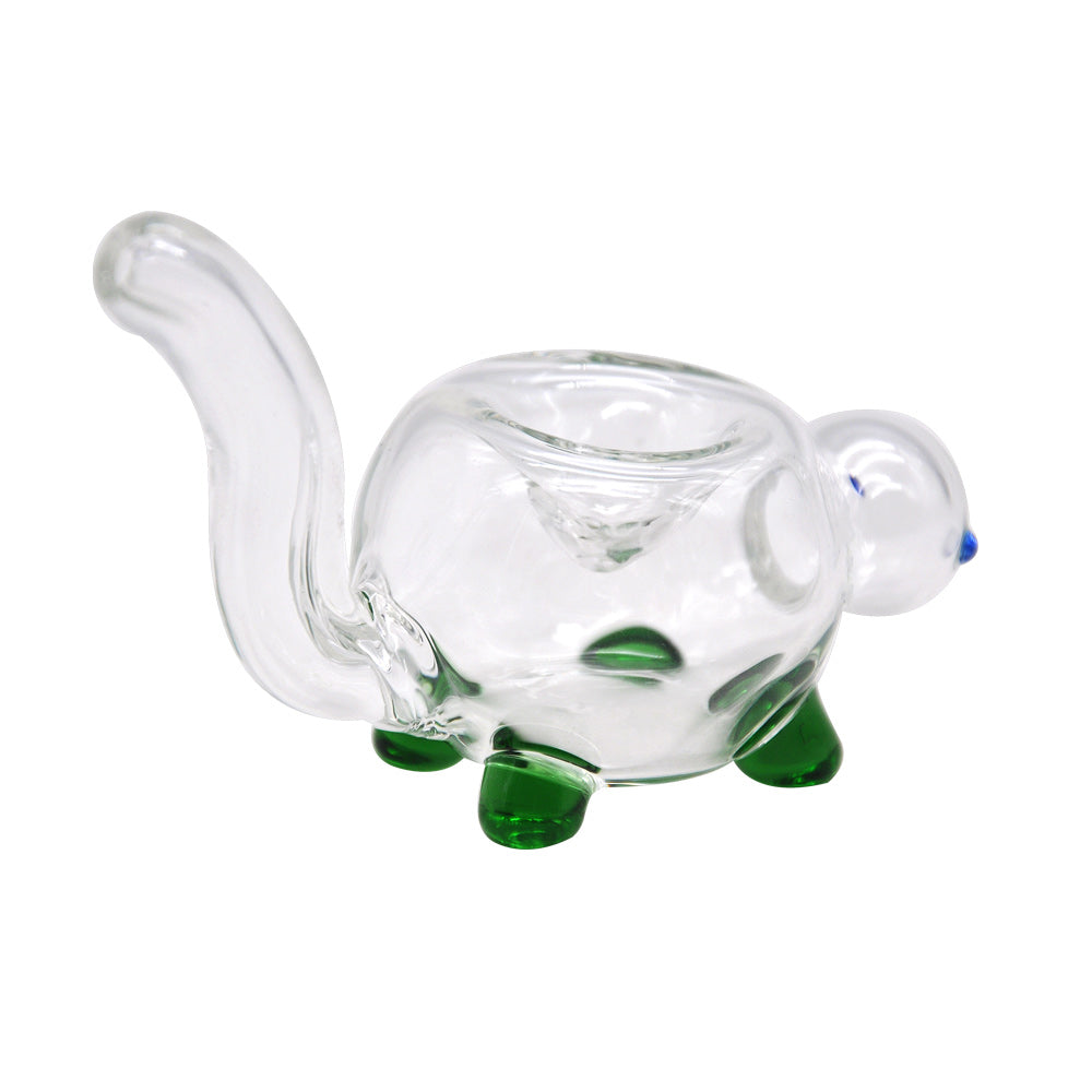 Turtle Clear Glass Hand Pipe - PuffingBird CA