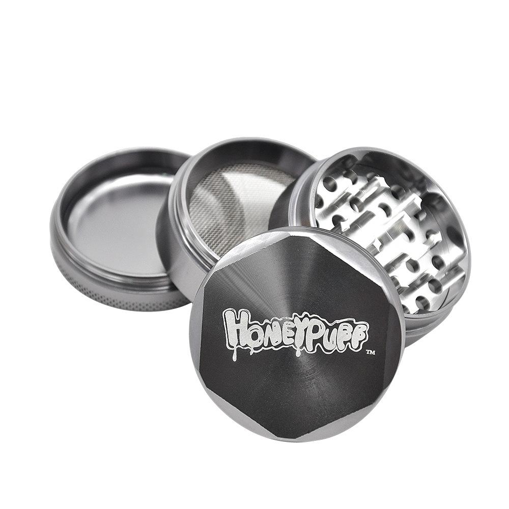 Honeypuff Easy-Grind Herb Grinder 4 Layer 50MM (3 Color) - PuffingBird CA
