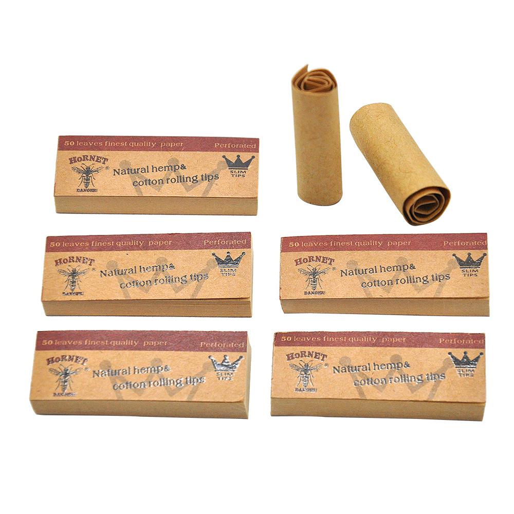 Hornet Natural Rolling Paper Filter Tip 5 Booklets - PuffingBird CA