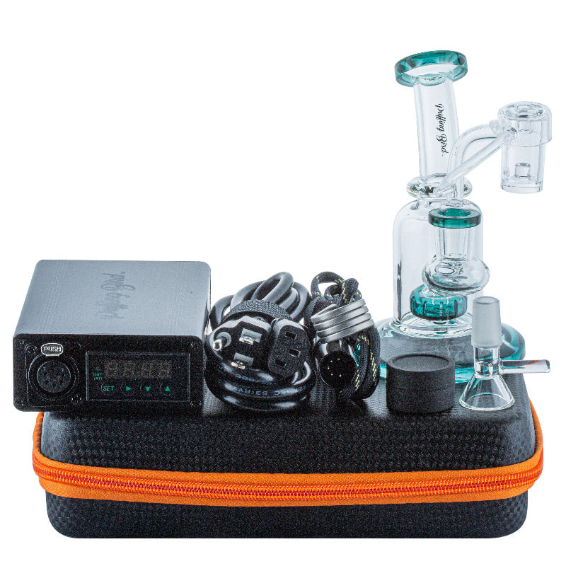 Mini Showerhead Perc Glass Dab Rig Enail Bundle - PuffingBird CA