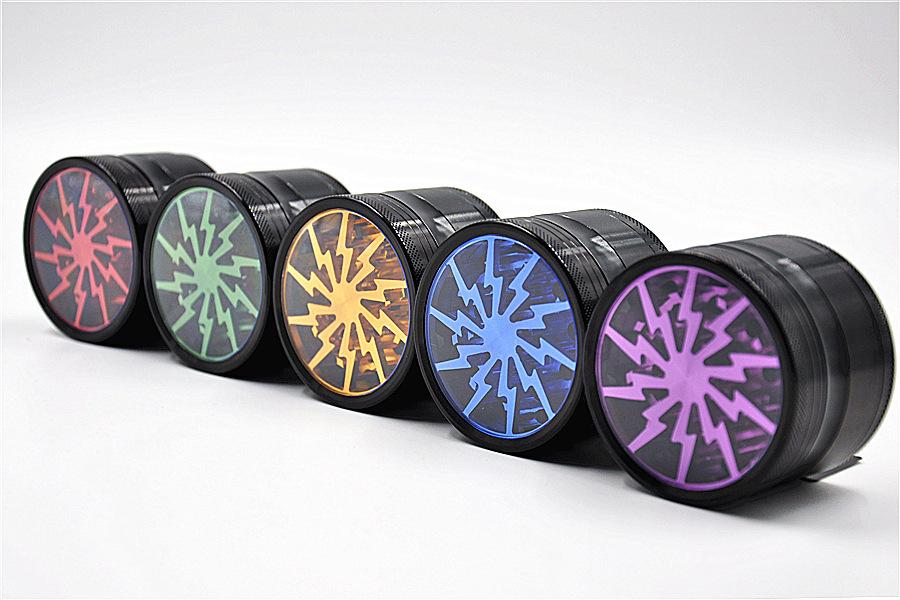 Thunder Blade Novelty Herb Grinder 4-Layer 63 MM (5 Colors) - PuffingBird CA