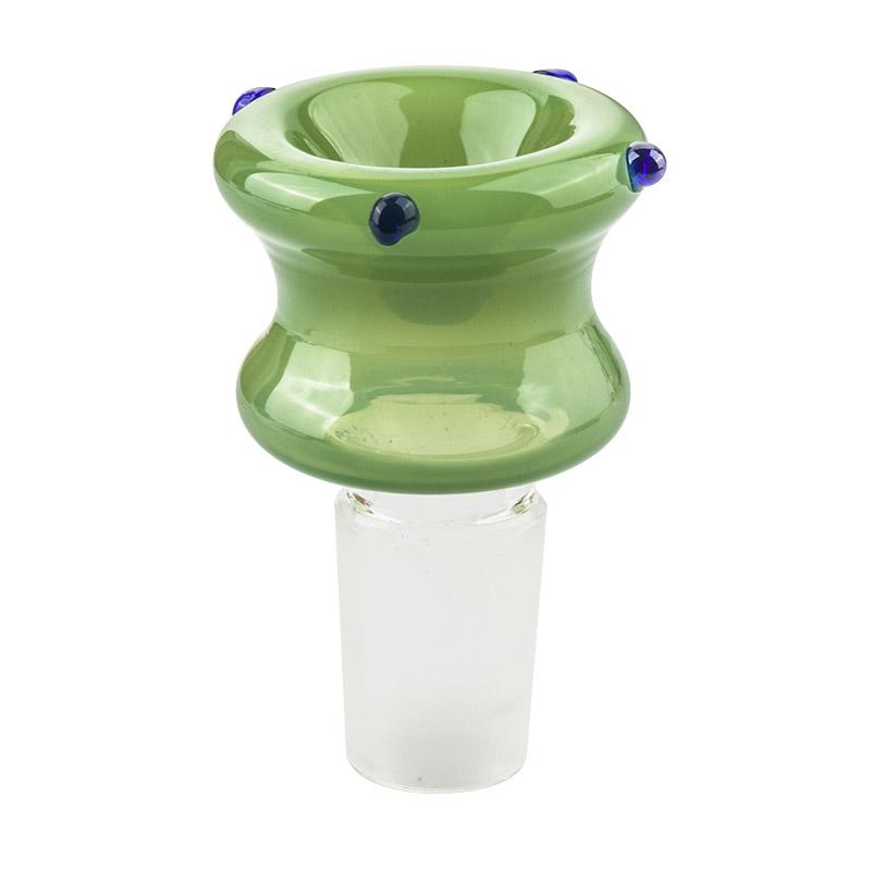 18mm Male Green Bong Bowl With Blue Marbles - PuffingBird CA