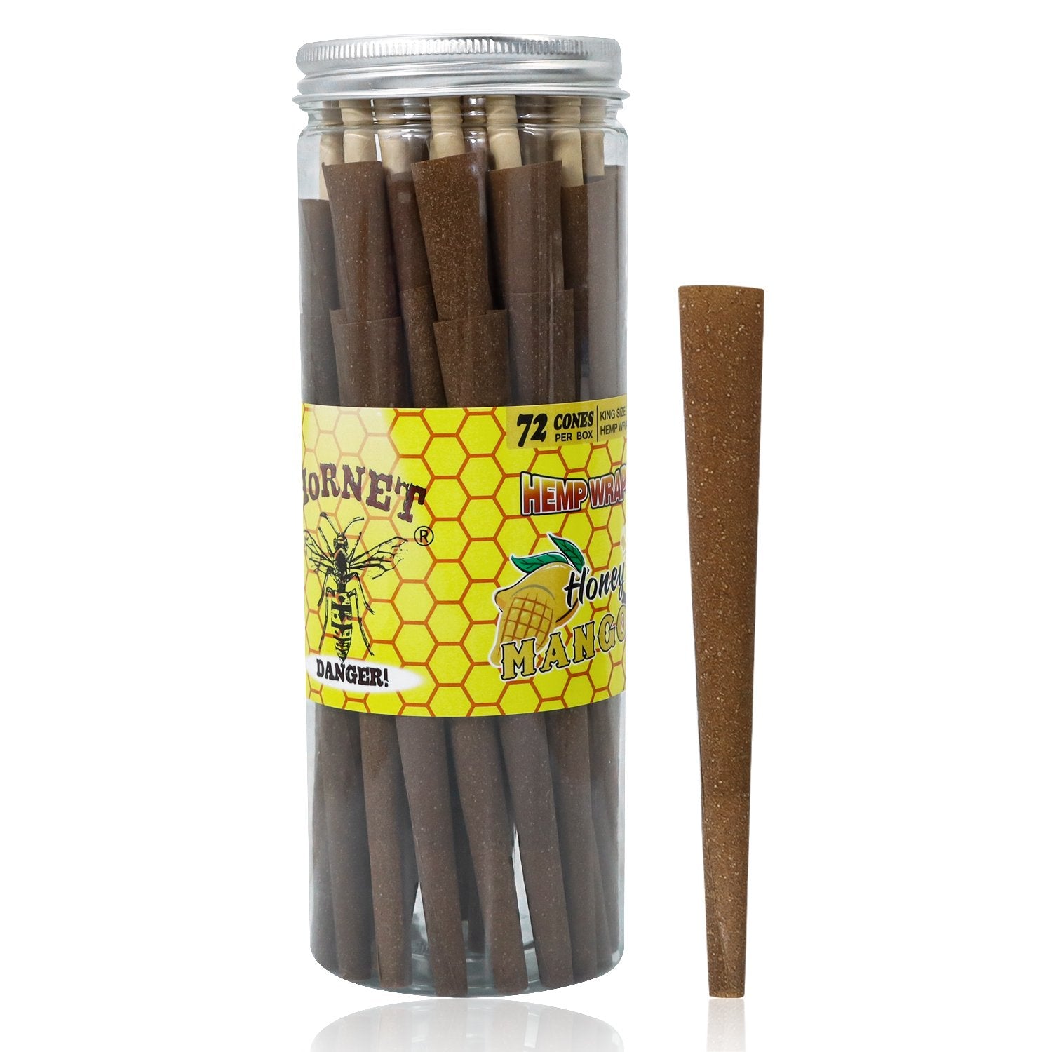 Pineapple Flavored Brown Cigar Skin Pre-Rolled Cones - Pack of 72 - PuffingBird CA