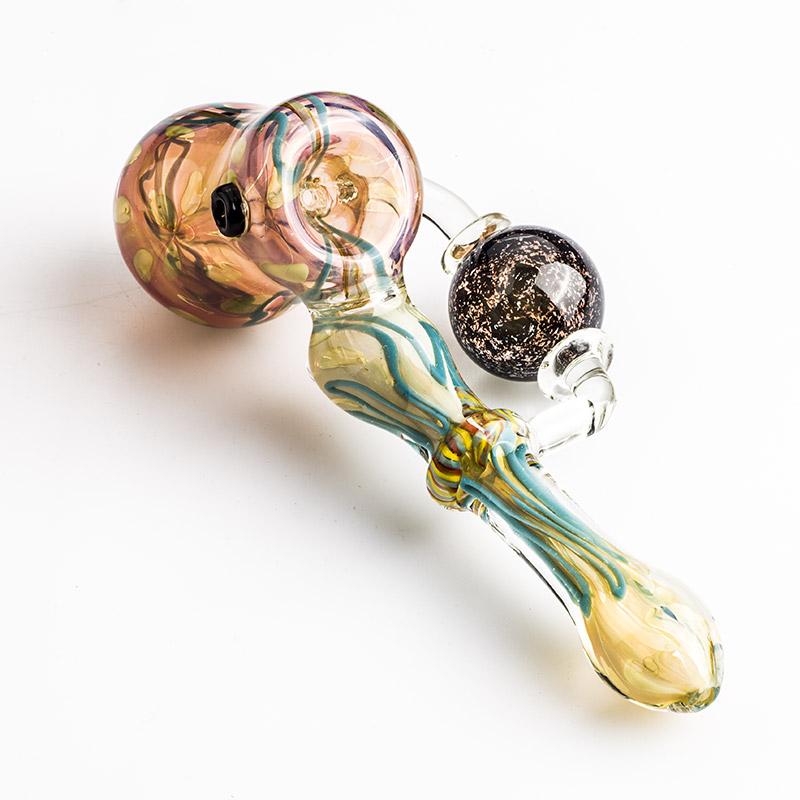 Glass Hammer Bubbler Pipe W/ Handle - PuffingBird CA