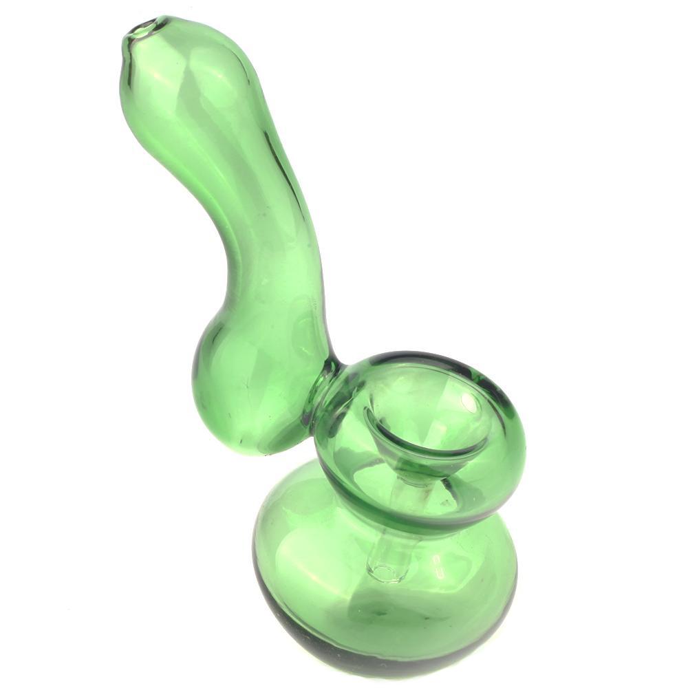 Green Clear Sherlock Bubbler - PuffingBird CA
