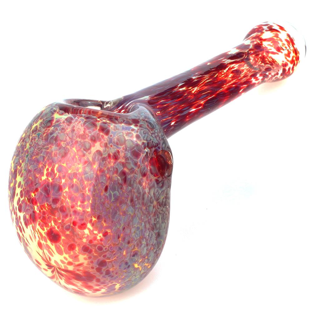 Lava Red Frit Glass Hammer Bubbler - PuffingBird CA