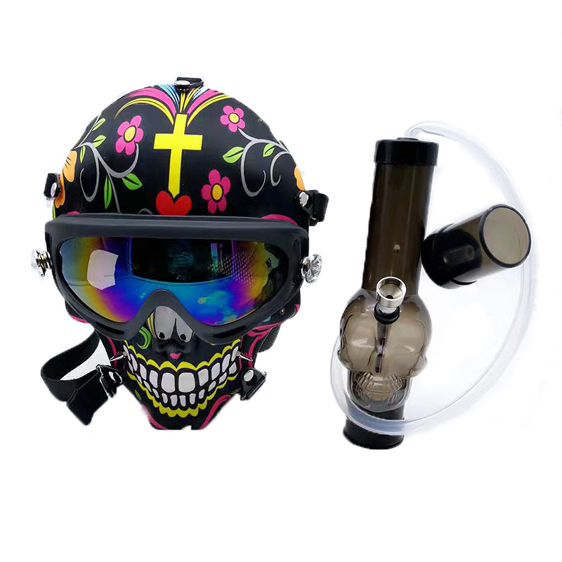 Sun Glasses Skull Fabric Gas Mask Bong w/ Water Pipe - PuffingBird CA