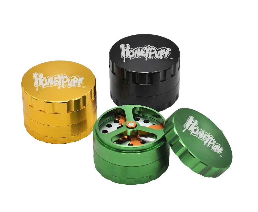 Honeypuff Blade Runner Herb Grinder 4 Layer 61 MM (3 Color) - PuffingBird CA