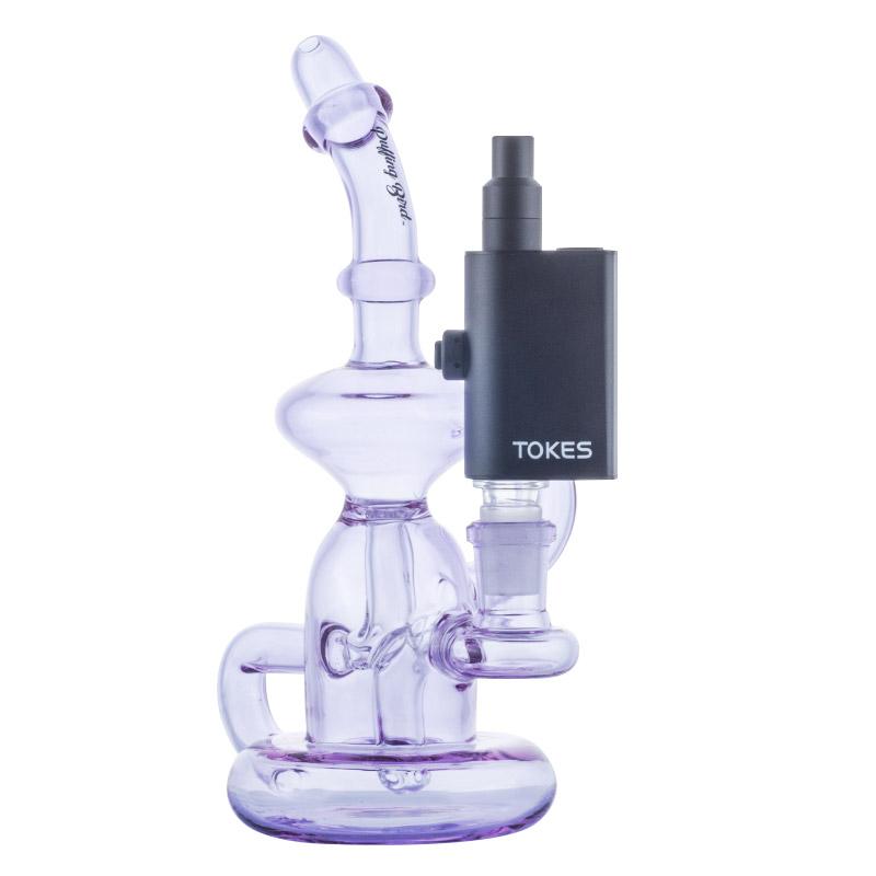 Mini Hanger Recycle Dab Rig w/ SOC Tokes Vaporizer Set - PuffingBird CA