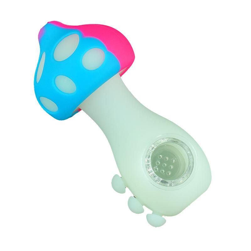 Luminous Mushroom Silicone Pipe - PuffingBird CA