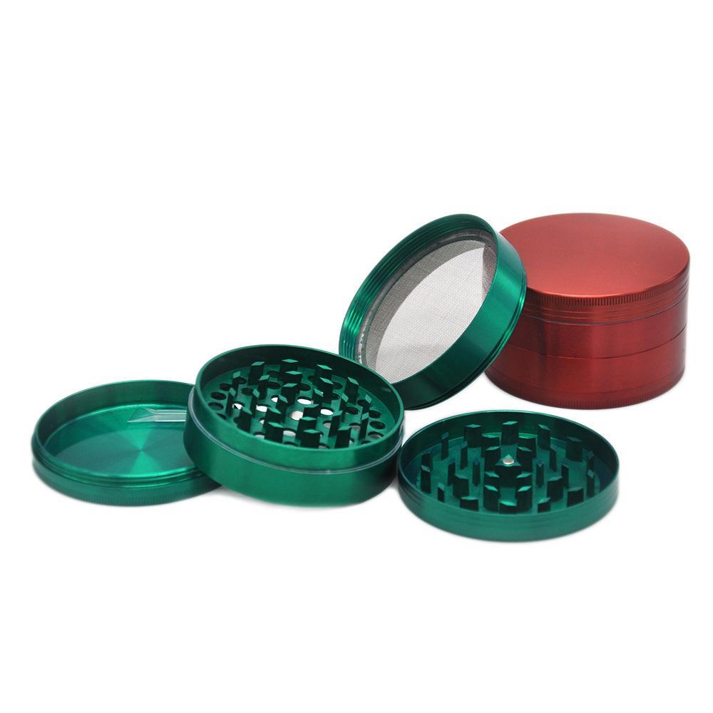 Classic Large Zinc Alloy Herb Grinder Heavy Duty 4 Layer 70MM (3 Color) - PuffingBird CA