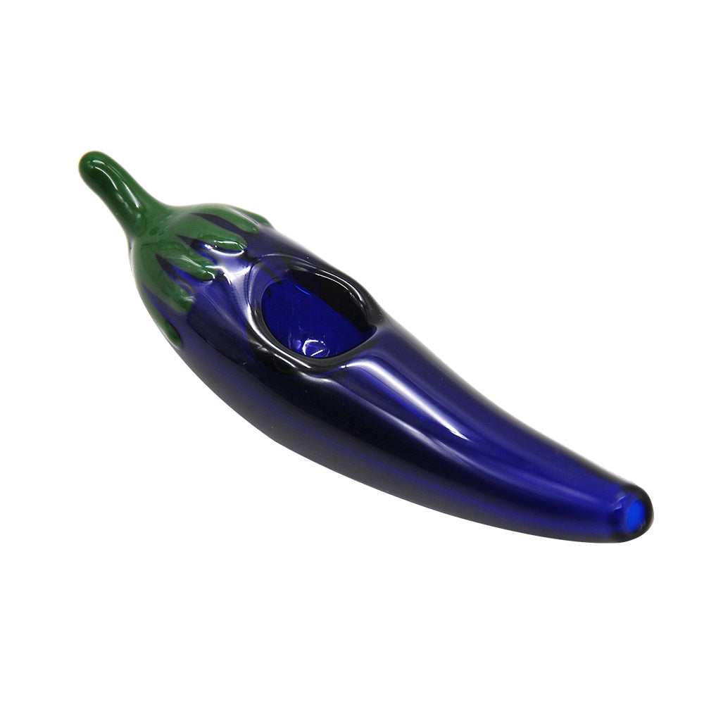 Eggplant Glass Hand Pipe - PuffingBird CA
