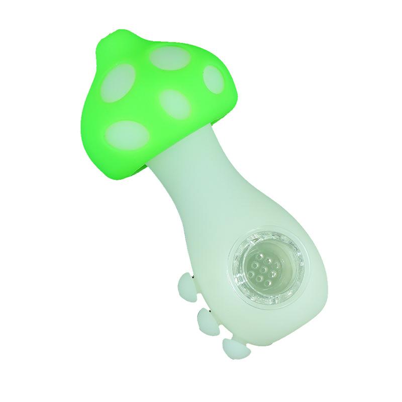 Luminous Mushroom Silicone Pipe - PuffingBird CA