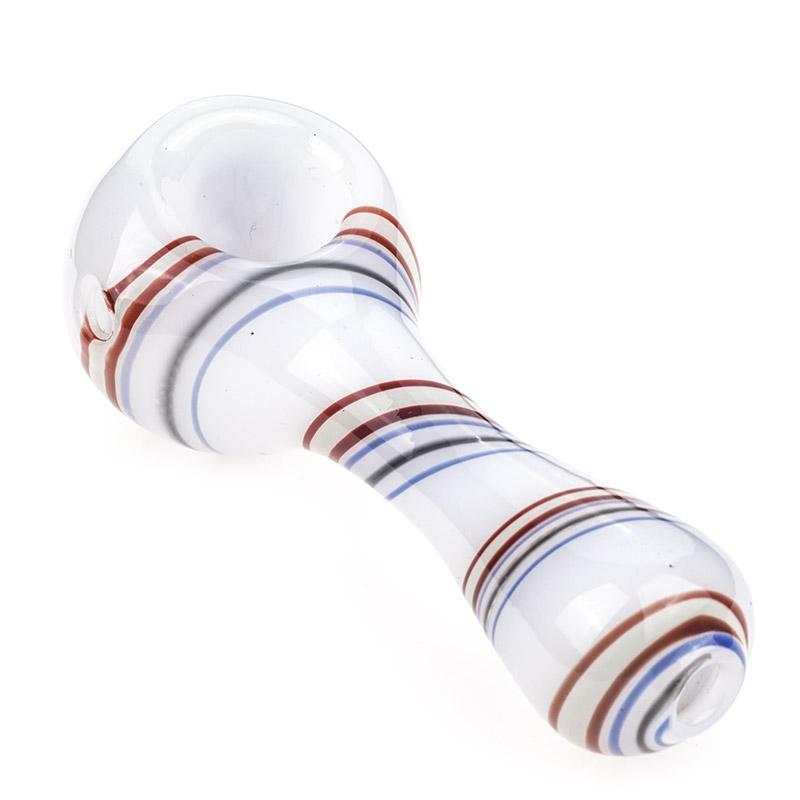Spiral White Glass Pipe - PuffingBird CA