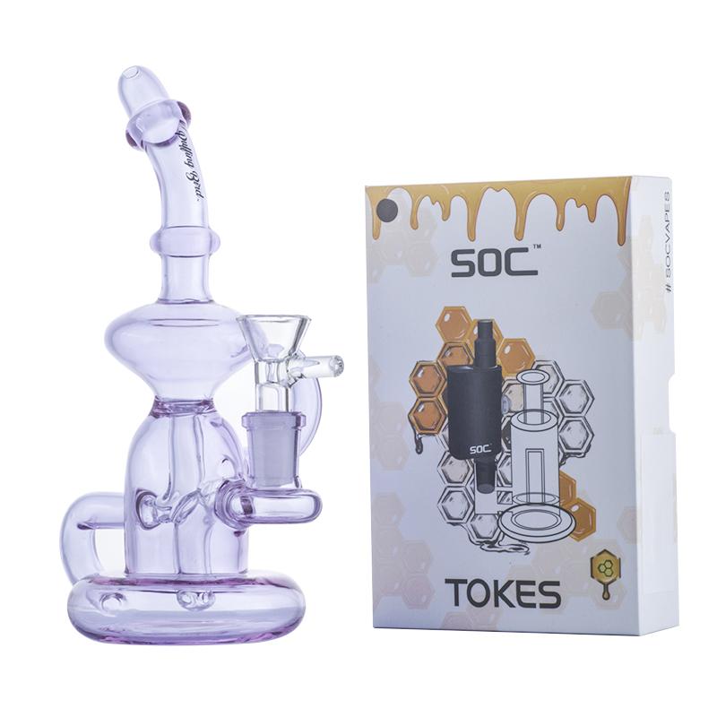 Mini Hanger Recycle Dab Rig w/ SOC Tokes Vaporizer Set - PuffingBird CA