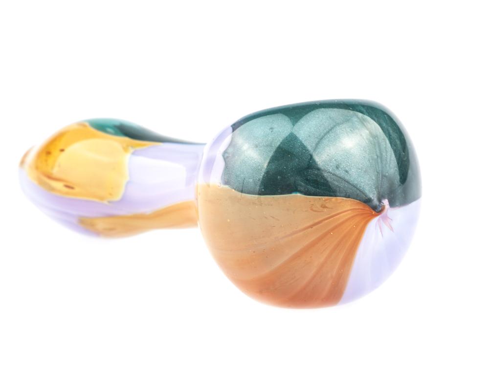 Multiple Color Patent Spoon Glass Pipe - PuffingBird CA