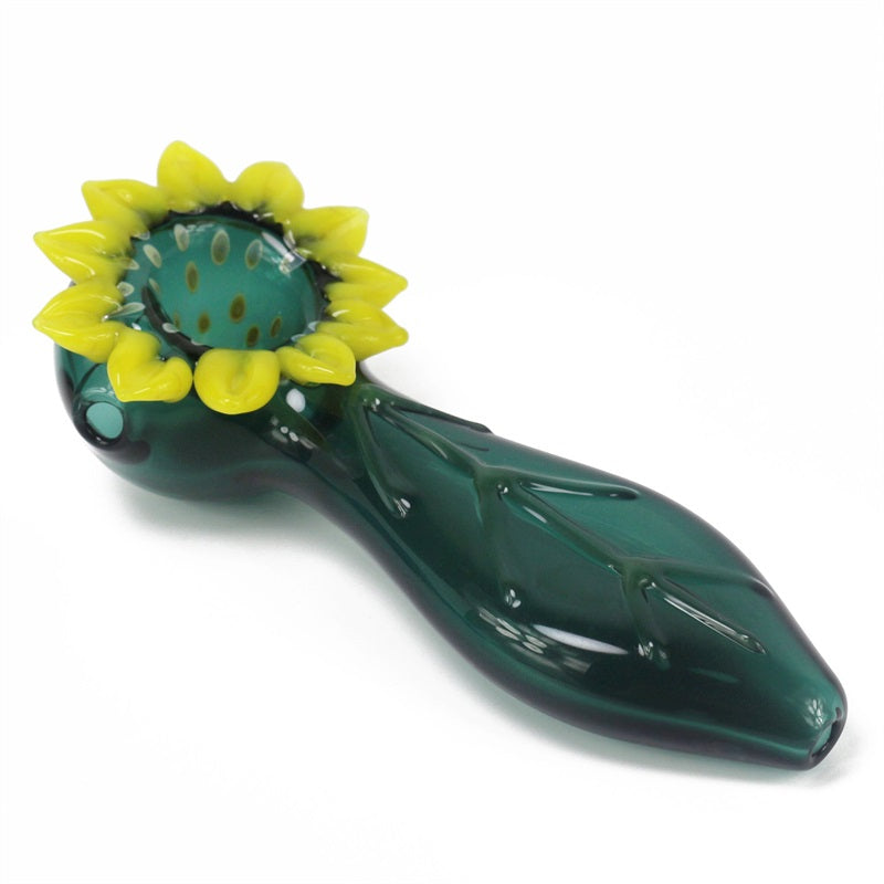Sunflower Glass Novelty Pipe - PuffingBird CA