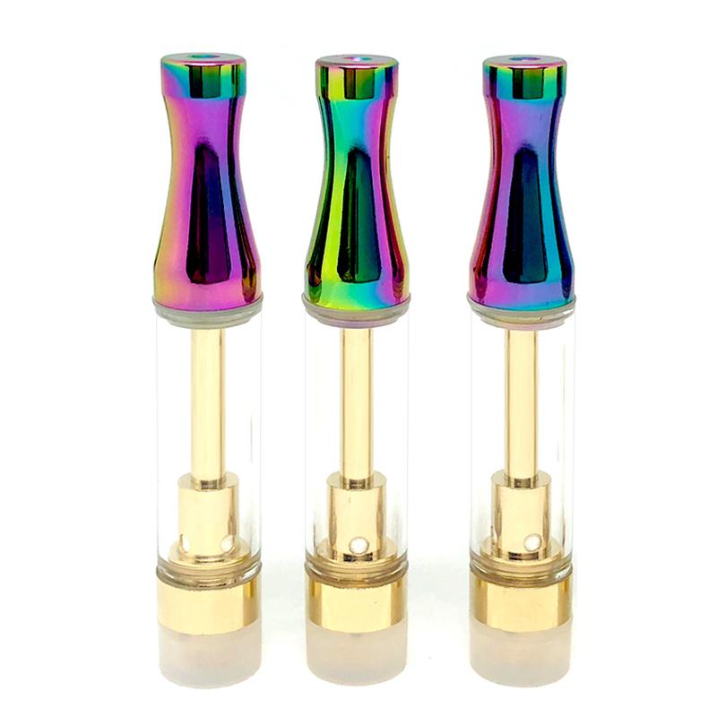 Iridescent Round Metal Tip 510 Thread Cartridge-Golden - PuffingBird CA