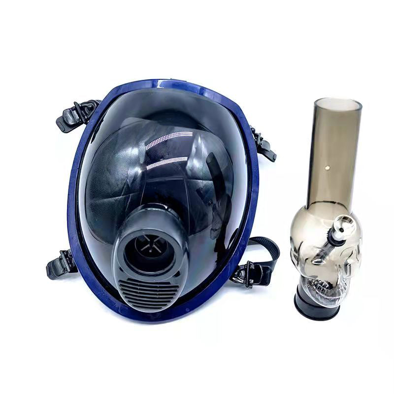 Full Face Black Shield Gas Mask Bong w/ Water Pipe - PuffingBird CA