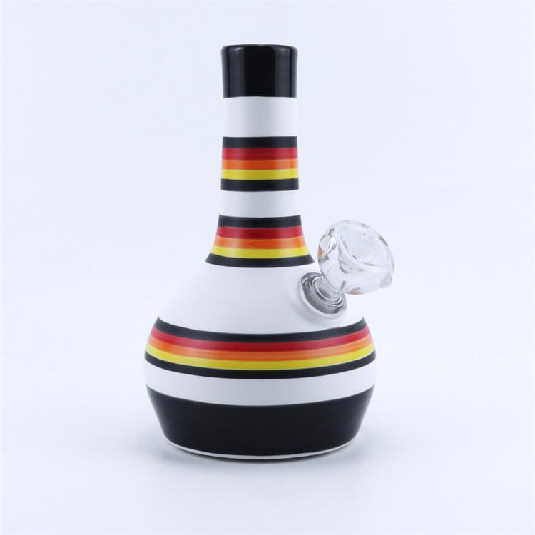 Ceramic Rainbow Beaker Bong - PuffingBird CA