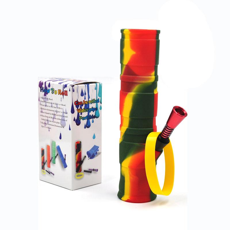 7.8â€?Foldable Silicone Camouflage Bong - PuffingBird CA