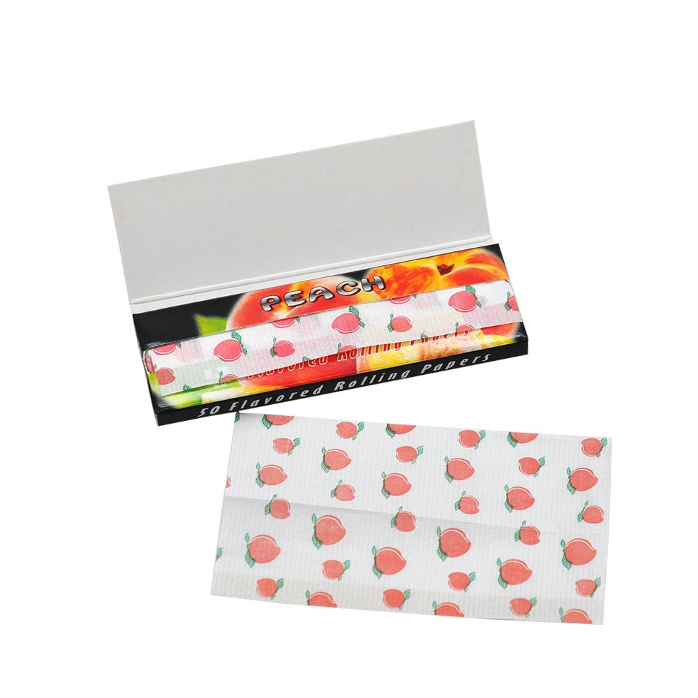 Hornet Peach Flavored Rolling Paper Box of 50 Booklets/2500 sheets - PuffingBird CA