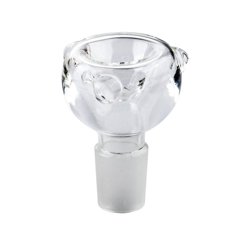 18mm Male Clear Round Bong Bowl - PuffingBird CA