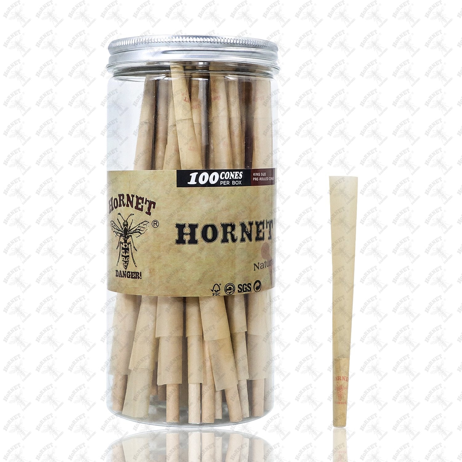 Hornet Natural Wood Pulp Rolling Cones - 72 Pack - PuffingBird CA