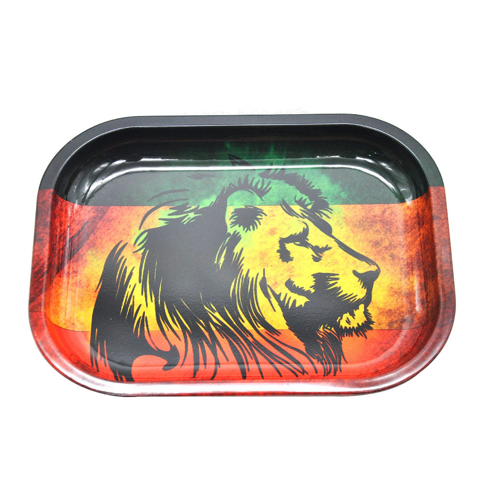 Rasta Lion Theme Rolling Tray - PuffingBird CA