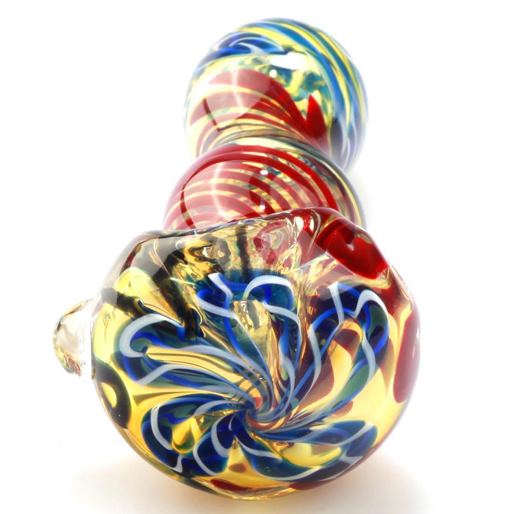 Mini Spiral Glass Spoon Pipe w/ Maria Rings - PuffingBird CA