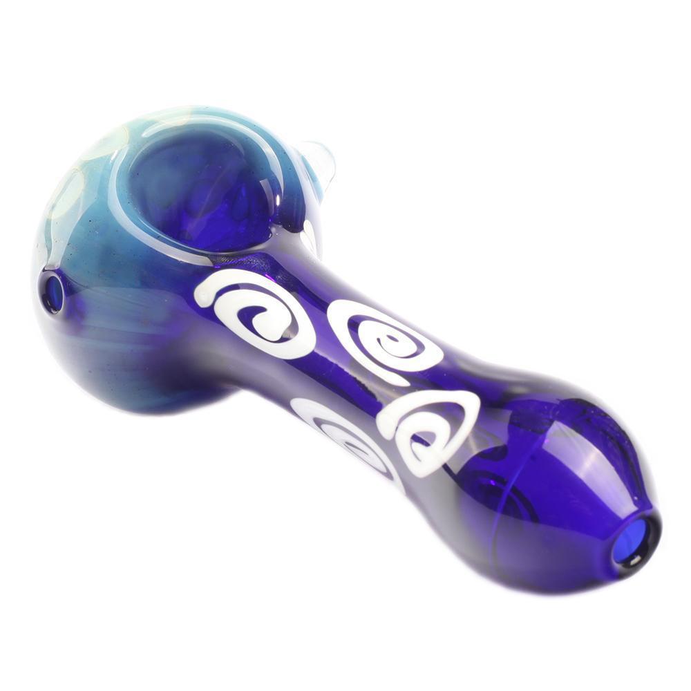 Two Tone Glass Pipe w/ Mini Spiral Pattern - PuffingBird CA
