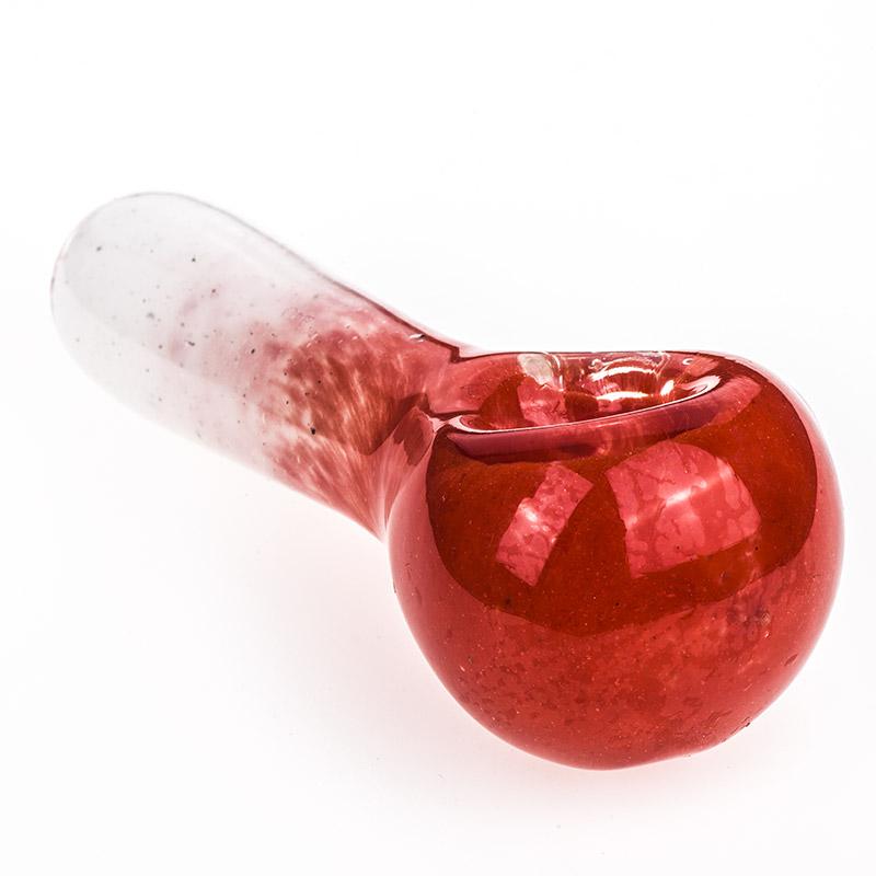 Red Frit Glass Spoon Pipe - PuffingBird CA
