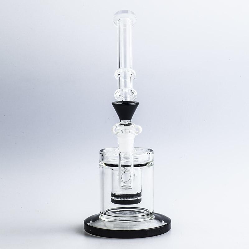 Clear Glass Honeycomb Perc Bong - PuffingBird CA