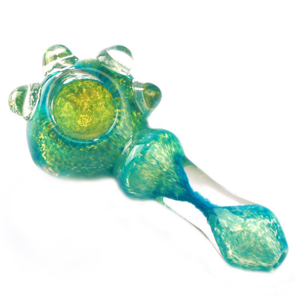 Turquoise Blue Dichroic Color Scheme Spoon Glass Pipe - PuffingBird CA