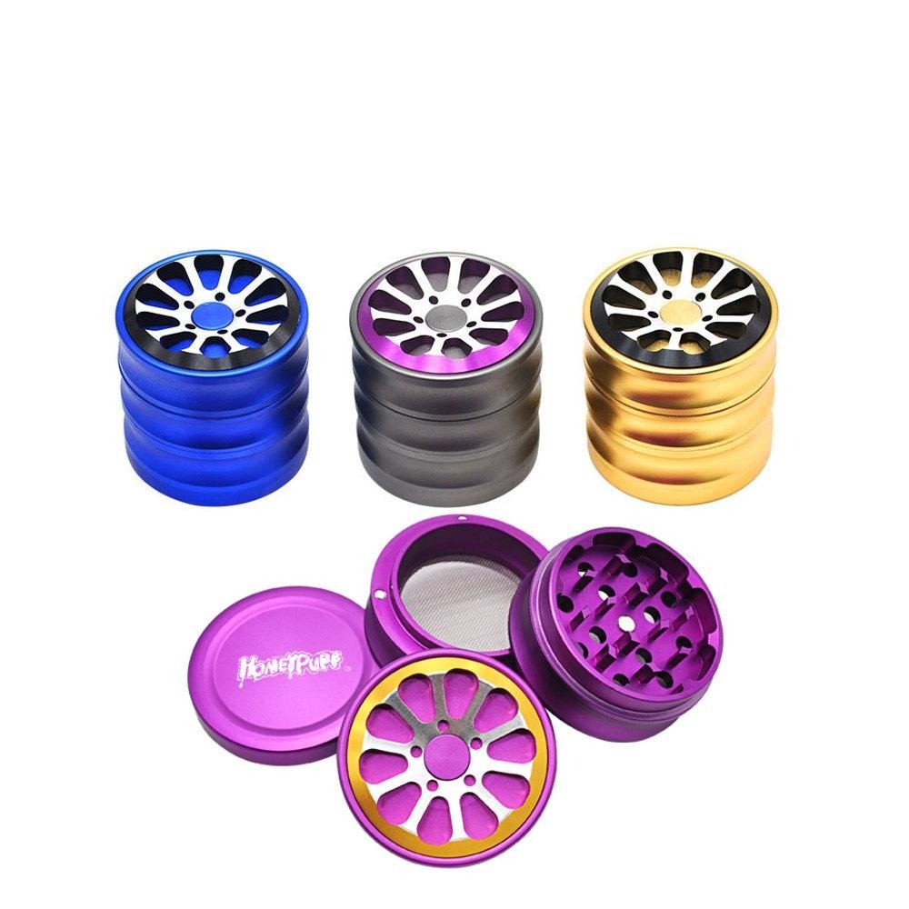 Wheel Aluminum Alloy Weed Grinder 4 Layer - PuffingBird CA
