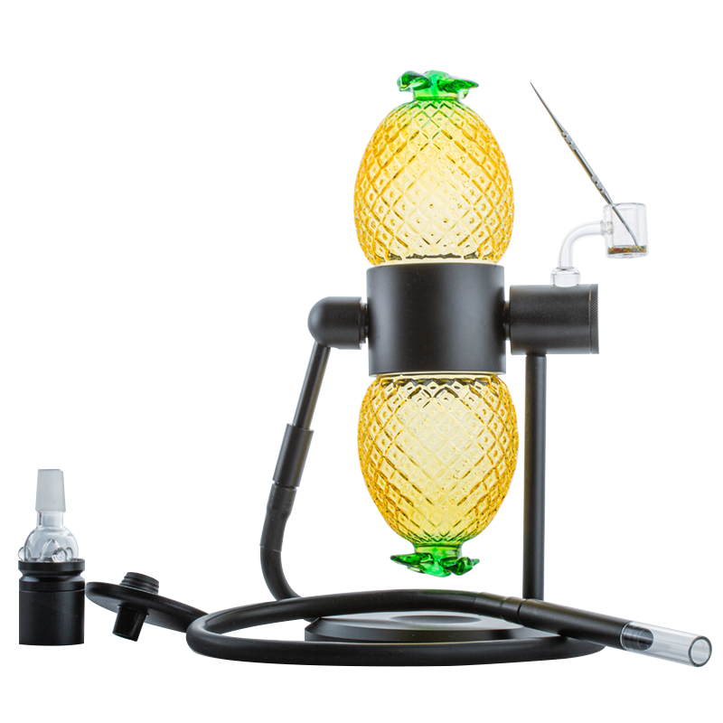 Pineapple Gravity Bong w/ Quartz Banger Dabber Set - PuffingBird CA