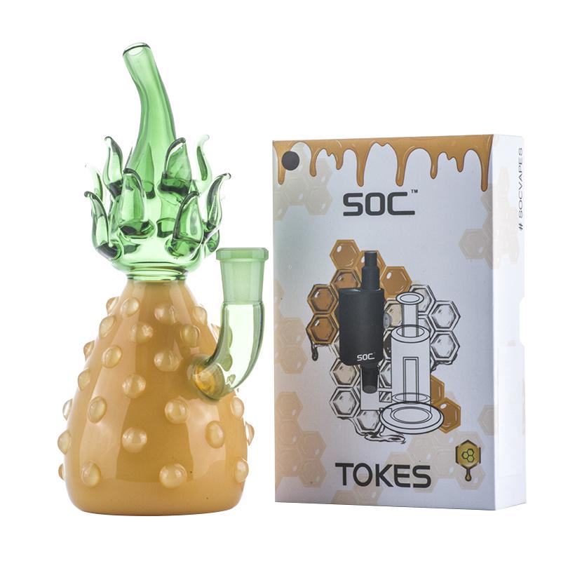 Heady Glass Pineapple Bong w/ SOC Tokes Vaporizer Set - PuffingBird CA