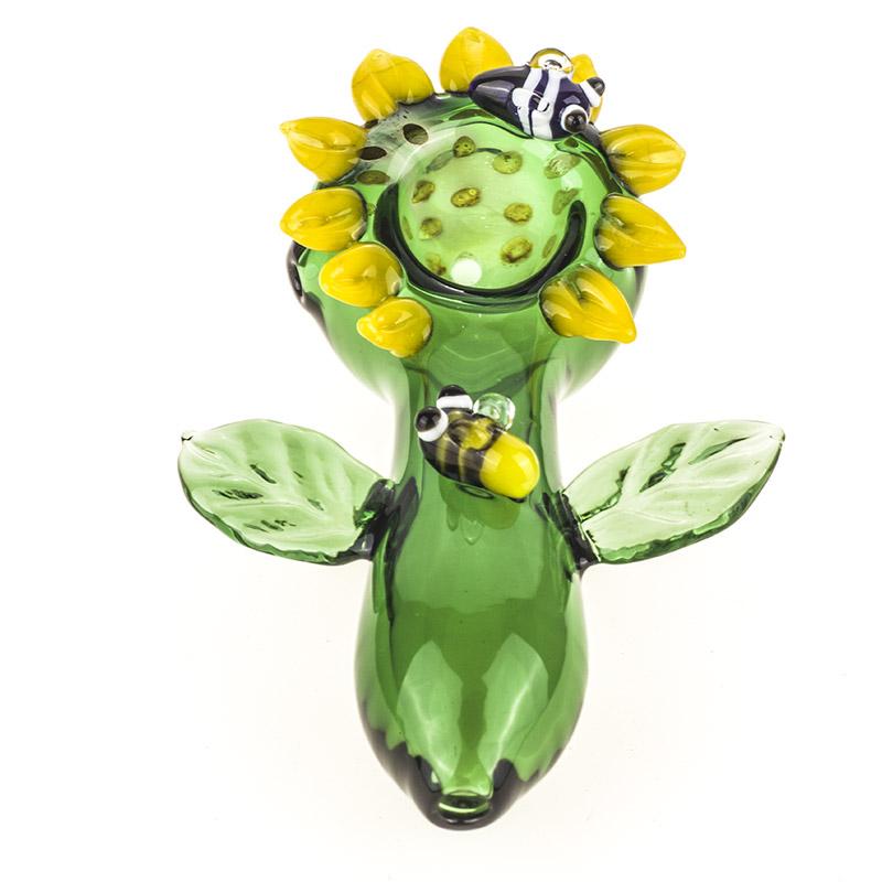 Sunflower Glass Spoon Pipe - PuffingBird CA