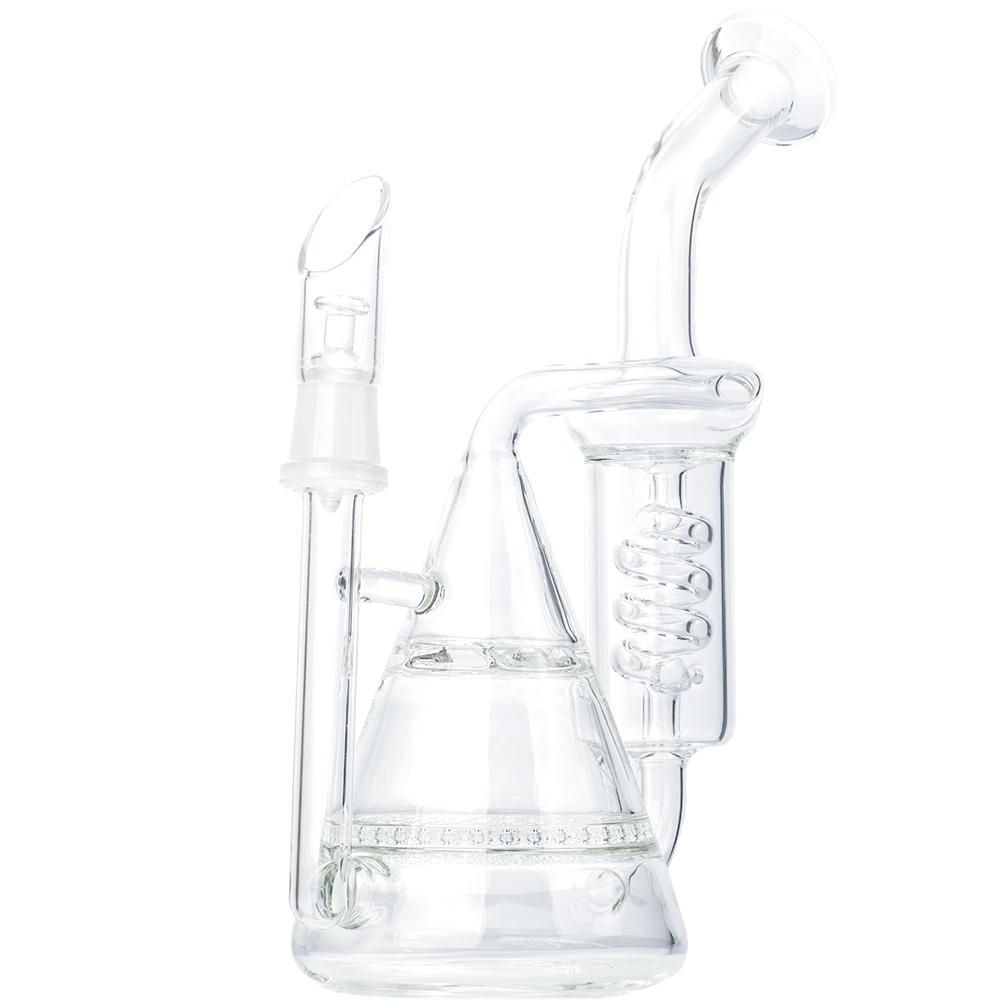 Pyramid Multi-Perc Recycler Glass Bong - PuffingBird CA