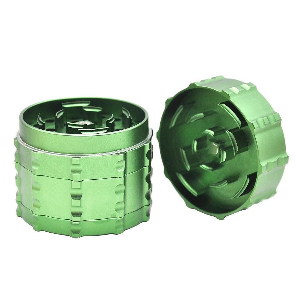 Notch Gear Novelty Aluminium 4-Layer Herb Grinder 60 MM (4 Colors) - PuffingBird CA